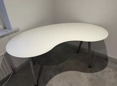 IKEA Galant Stylish Glass Kidney Shaped Computer/Office Desk • £135