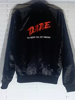 Awesome Vintage 90’s DARE Bomber Jacket Embroidered D.A.R.E Jack Nadel Size L • $179.99