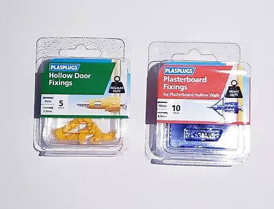 £4.99 • Buy Plusplugs Fixings Hollow Door Fixings Plasterboard Fixings