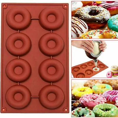 Silicone Donut Doughnut Muffin Soap Mould Ice Tray Baking Mold Cake Pan Maker Uk • £2.45