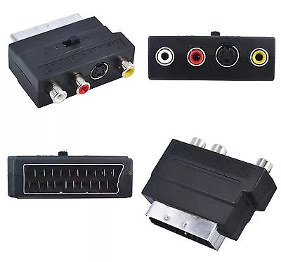 £3.84 • Buy RGB Scart To Composite RCA SVHS S-Video AV TV Audio Cable Adapter - UK Seller