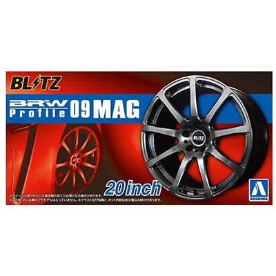 Aoshima 1/24 BRW Profile 09 MAG 20inch Tire & Wheel Set Scale Model Car #05518 • $7.92