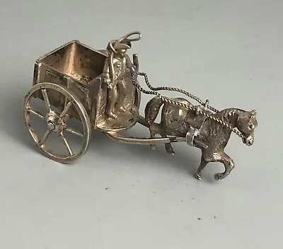 Antique Silver Miniature Of A Horse & Cart Unmarked 53g ELZX • $82.17