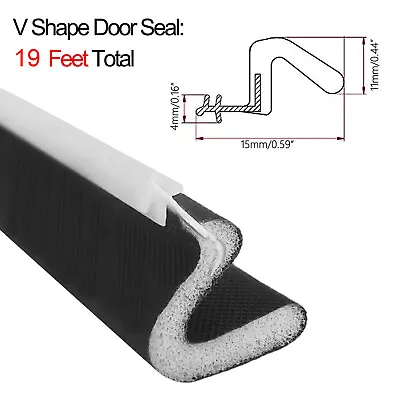 6/10M Seal Weather Strip Tape Door Foam V Shape Draught Excluder Sealing Strips  • £13.95