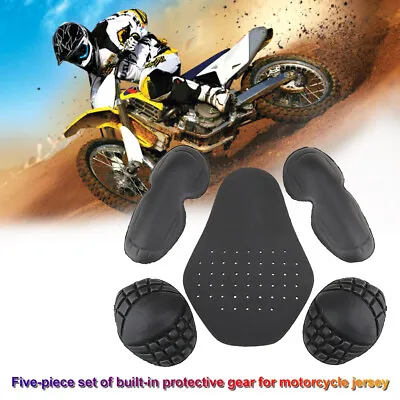 5pc/set Motorcycle Jacket Lining Protectors Pads Shoulder Elbow Back Armor Guard • $10.97