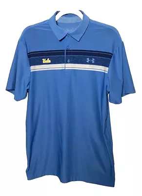 Under Armour Men's Size Small UCLA Striped Polo Shirt Short Sleeve Embroidered • $25.97