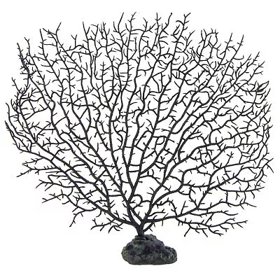 $12.99 • Buy Black Sea Fan Fish Tank Aquarium Decoration, Faux Sea Coral Ornament