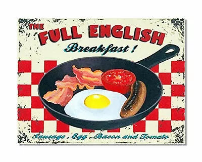 Full English Metal Sign Retro Bar Vintage Wall Poster Garage Bathroom Café X • £3.99