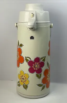 70's Vintage PEACOCK Air Pot Hot Coffee Hot Water Beverage Dispenser W/ Florals • $20