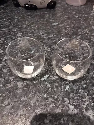 Yankee Candle Clear Glass Roly Poly Votive Holder X 2 • £10