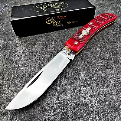 German Bull Dirt Buster Red Pick Bone Sodbuster Folding Blade Pocket Knife • $6.50