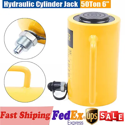 50 Ton Hydraulic Cylinder Jack Solid Ram 150mm/6 Inch Stroke Single Acting New • $145.86