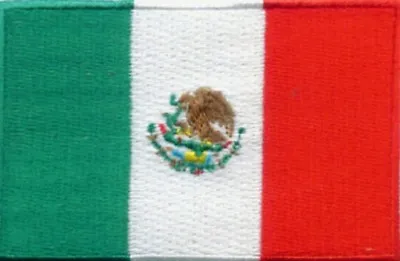 Mexico Flag Embroidered Patches 3 X2  Iron-on • $5