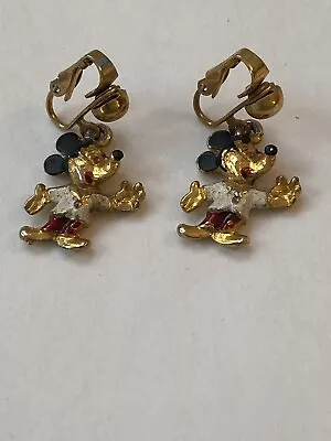 Rare Vintage Disney Mickey Mouse Clip On Earrings • $5