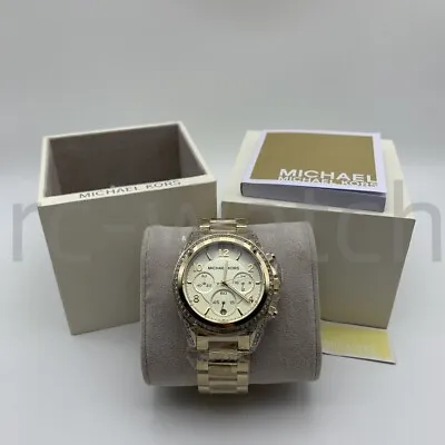 Michael Kors MK5166 Blair Glitz Gold Tone Stainless Steel Casual Women's Watch • $104.50