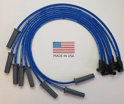 $56.95 • Buy FORD FE 332 352 360 390 406 410 427 428 BLUE HEI 8.5mm SPARK PLUG WIRES USA MADE