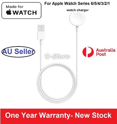 For Apple Watch IWatch 6 5 4 2 1 Magnetic Charger Charging Cable Fast White AU • $9.99