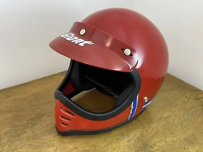 GRANT ATV RG-9 Motorcycle Helmet Red Bell Moto III Style Visor Vintage 80's L/XL • $149.99