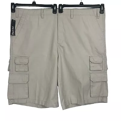 JF J.Ferrar Men’s Cargo Shorts Sz W50”/Ins 13” Classic Stone Color Sticky Tab • $28.03