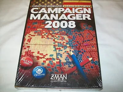 Campaign Manager 2008 By Z-Man Games Brand New In Shrink Wrap Obama Vs McCain • $28.82