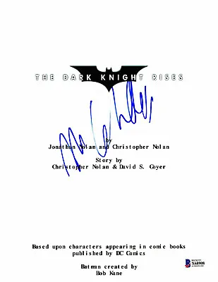 Marion Cotillard Signed Autograph The Dark Knight Rises Full Script Beckett Bas  • $350