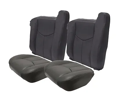 Fits 2003-2006 Chevy Silverado GMC Sierra Front Leather Seat Cover Graphite Gray • $90.48
