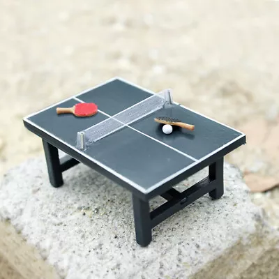 Dollhouse Miniature Table Tennis Ping Pong Mini Game Balls Rackets Bats Sports • $9.99