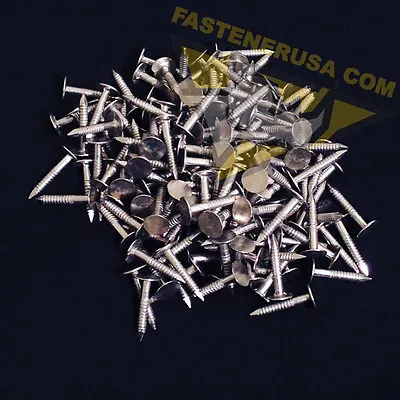 1  Annular Ring Solid 304 Stainless Steel Roof Nails 10ga. 3/4LB (aprx 170) • $15.99