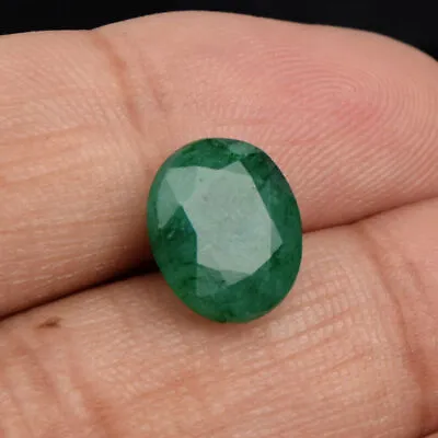 Green Color Emerald Natural Oval Shape 3.25 Ct Loose Faceted Stone For Jewelry • $11.69