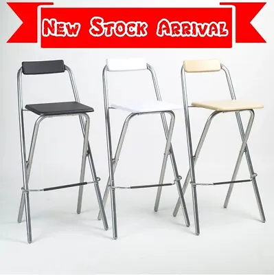 £33.99 • Buy Folding Compact High Chair Breakfast Bar Stool Square Seat Home Kitchen Office 