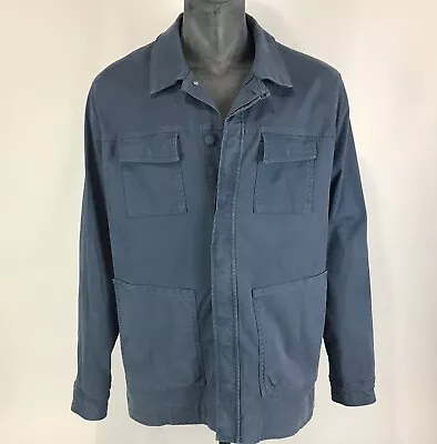 Target Man Jacket Blue Size XL Canvas Lined Pockets Button Front Casual Men's • $35