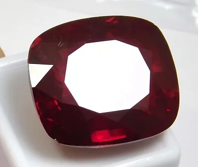 72.10 Ct Mozambique Blood Dark Red Ruby Cushion Cut Natural Loose Gemstone • $174.30