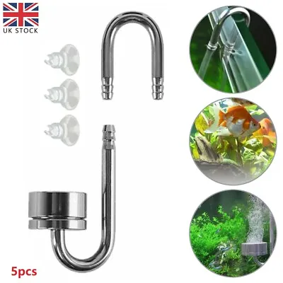 For Fish Tank Aquarium Co2 Diffuser Stainless Steel Atomizer U Shape Tube Tools • £11.99