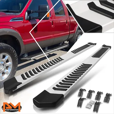 For 99-16 Ford F150-F450 SD Crew Cab 6  Step Pad Aluminum Running Boards Silver • $188.89