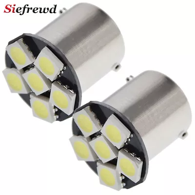 2Pcs 6V 6 Volt LED 1156 BA15S P21W Bulb White Backup Reverse DRL Light Lamp AC • $3.99