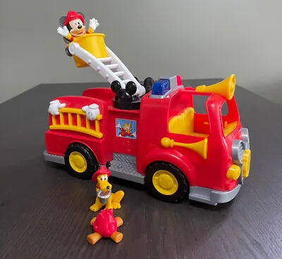 Disney’s Mickey Mouse Mickey’s Fire Engine Fire Truck Toy With Lights Sound • $12.97