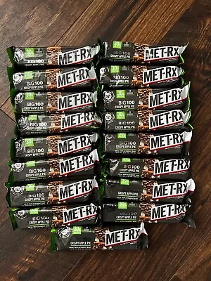 Met-Rx Big 100 Meal Replacement Bar Crispy Apple Pie 30g Protein - 17 Bars • $52.99