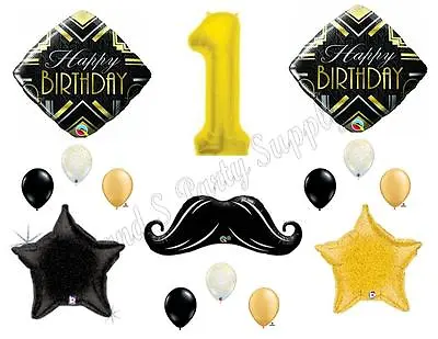 MR. ONE-DERFUL Mustache 1st Birthday Party Balloons Decoration Supplies First • $24.95