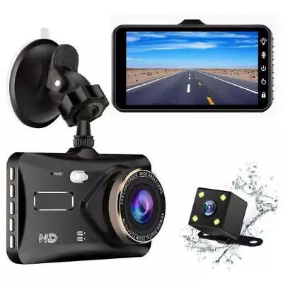 4.0'' Touch FHD 1080P Dual Lens Car DVR Reversing Camera Video Dash Cam Recorder • $57.87