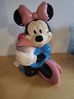 Minnie Mouse Cookie Jar 11 X 10 Inches Strawberry Cupcake  • $50