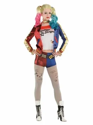 £29.99 • Buy Harley Quinn Ladies Fancy Dress Halloween Suicide Squad Womens Villain Costume