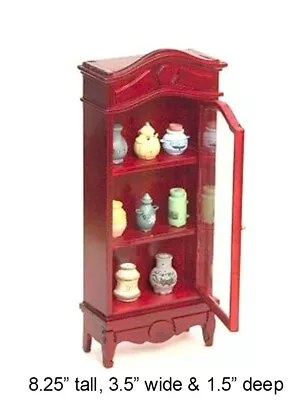 CABINET WITH Vases 1:12 SCALE DOLLHOUSE MINIATURES • $9.95