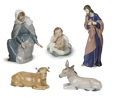 Nao By Lladro 5-piece Gloss Porcelain Nativity Set Brand Nib Christmas Save$ F/s • $852.08