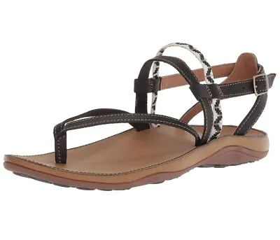 Chaco Loveland Leather Thong Sandal Women's Size 5 Dolman Black • $57