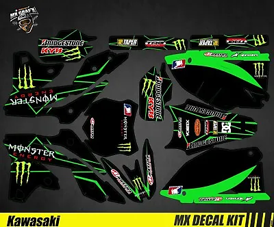 Kit Deco Motorcycle For / MX Decal Kit For Kawasaki Kxf - Monster 3 • $158.86