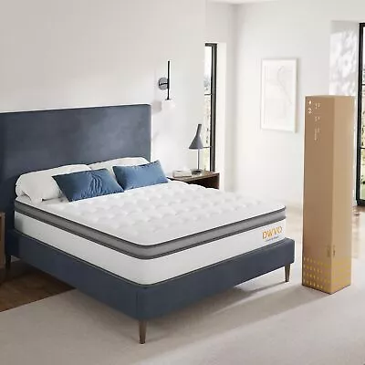 10 12  Memory Foam Mattress Twin Full Queen King Size Pocket Spring Bed In A Box • $141.99