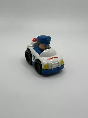 Little People Wheelies Fisher Price Police Car Vehicle Policeman • $0.99