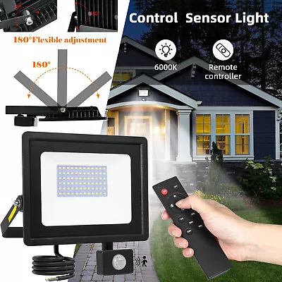 200w Led Floodlight Outdoor Security Light Flood Garden Motion Sensor Pir Lights • £17.99