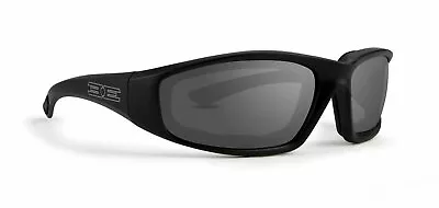 Epoch Foam Padded Motorcycle Sunglasses Black Frames Smoke Lens ANSI Z87.1+ • $17.99