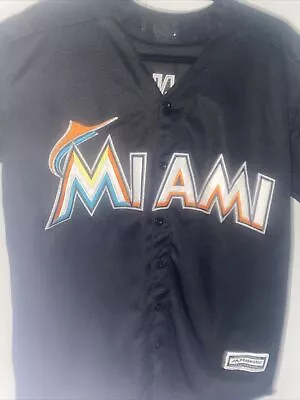 Medium - Miami Florida Marlins Stanton Majestic Jersey • $30